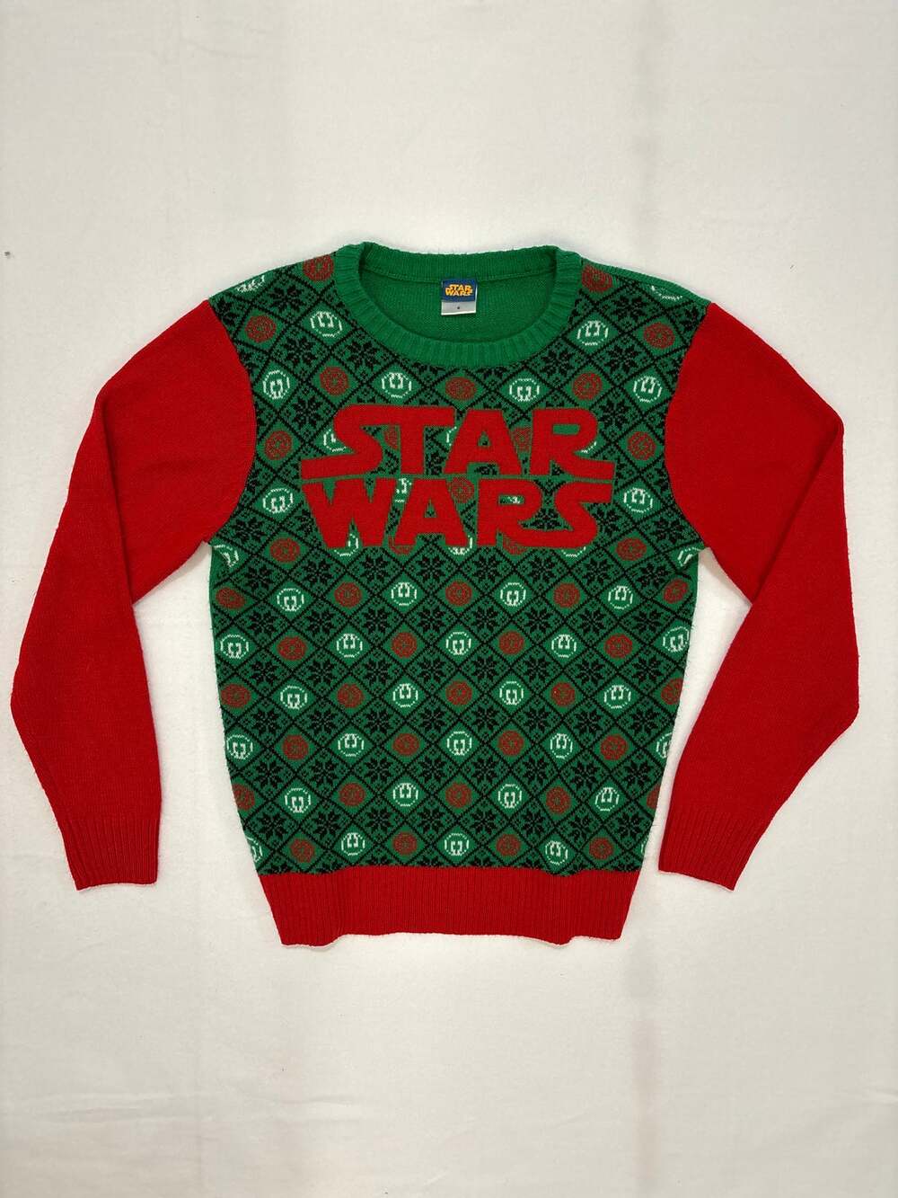 Ugly Christmas Sweater Star Wars Red Green Crew Neck Pullover Size Medium